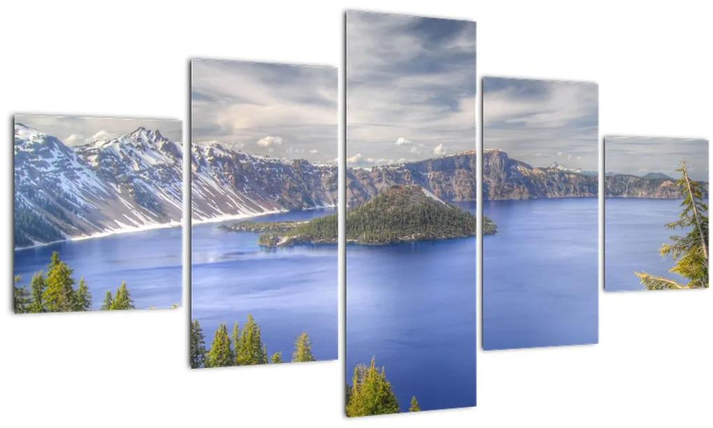 Tablou lacul montan (125x70 cm), în 40 de alte dimensiuni noi