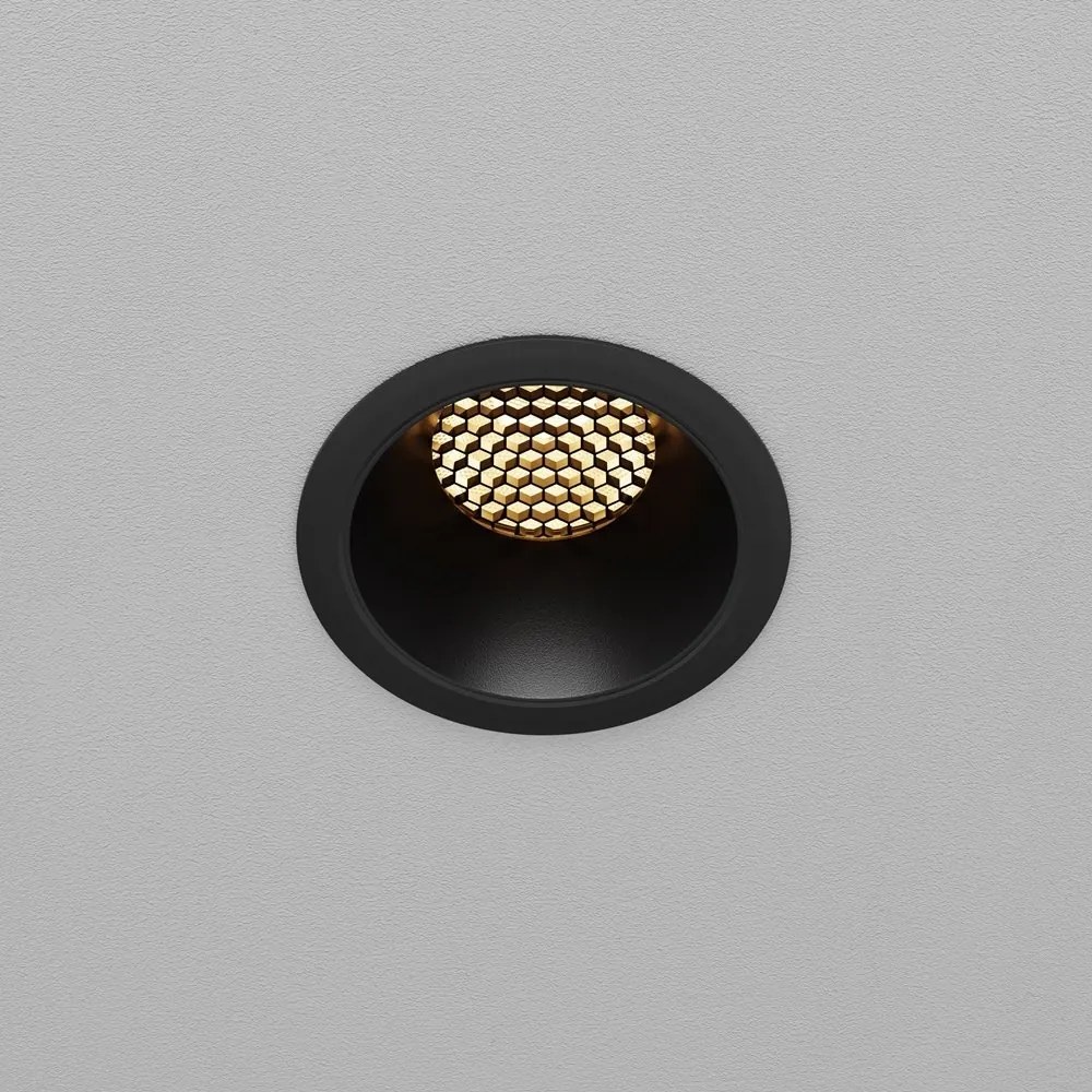 Spot incastrabil LED Dip negru 2700K 10W