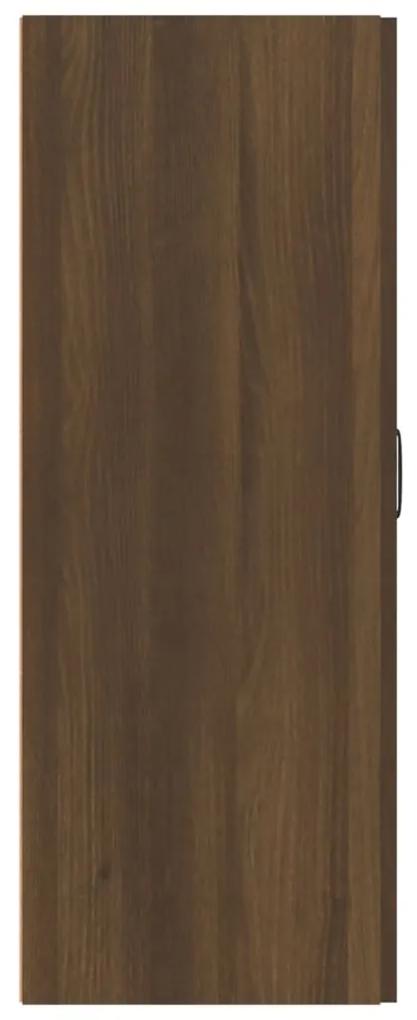 Dulap suspendat, stejar maro, 69,5x34x90 cm, lemn prelucrat Stejar brun, 1