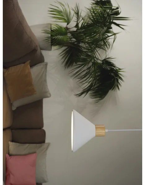 Lustră pe cablu Ledvance DECOR ipsos 1xE27/25W/230V d. 22 cm ipsos alb