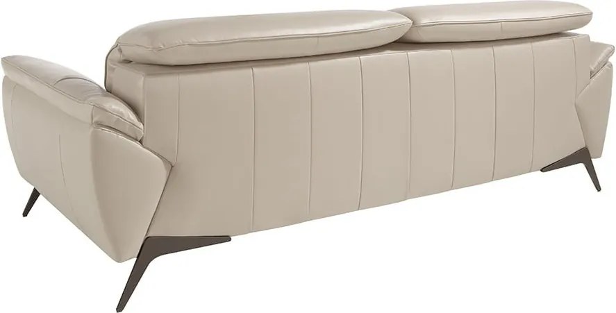 Canapea 3 locuri eleganta, design italian Cowhide leather taupe grey