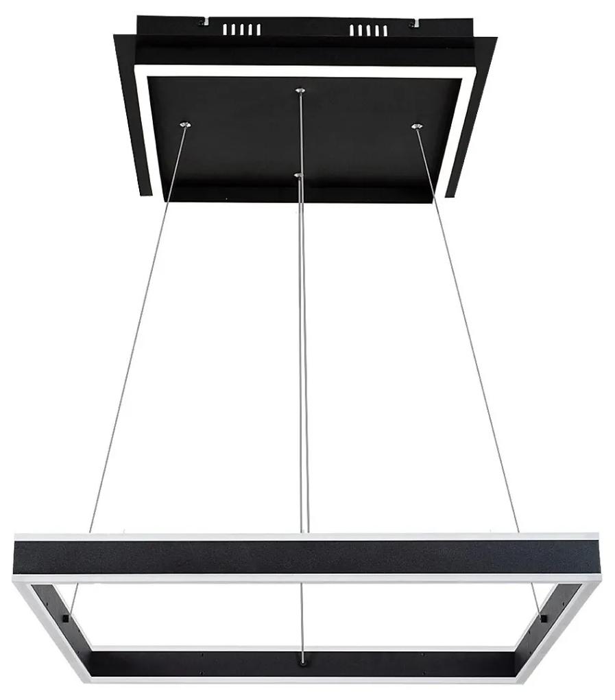 Lustra suspendata LED design modern Quadro negru mat, alb
