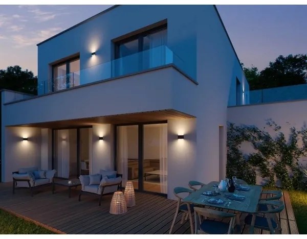 LED2 - Aplica LED exterior FLAT 2xLED/3W/230V IP65 albă