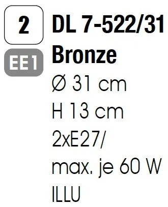 Plafoniera stil clasic diametru 31cm Rocca