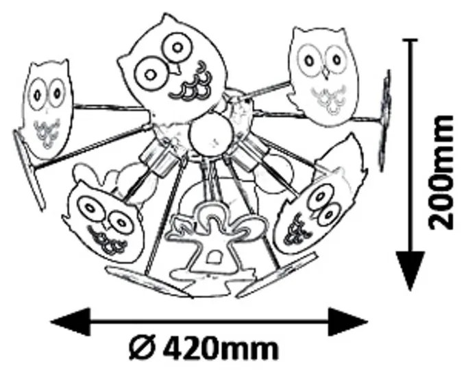 Plafoniera camera copii Birdy 6389 RX