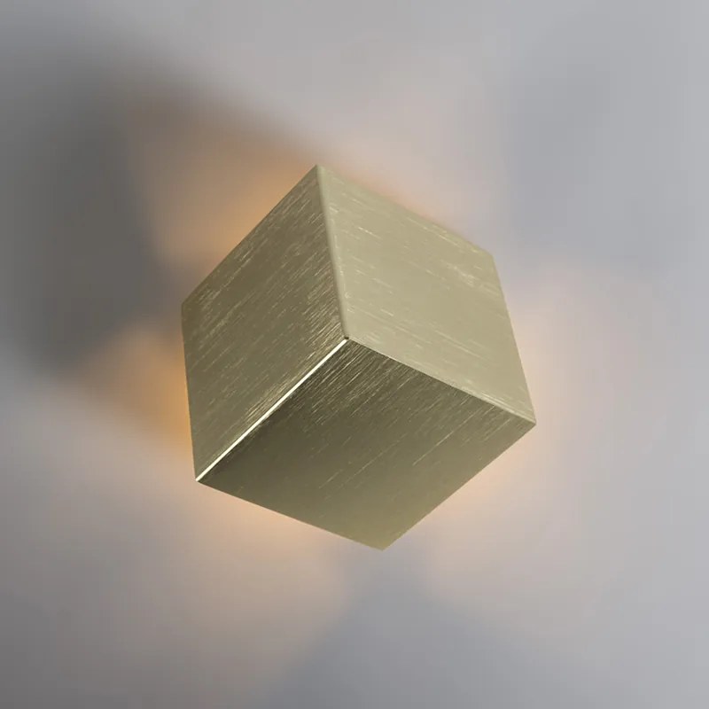 Set de 2 aplice moderne aurii - Cube
