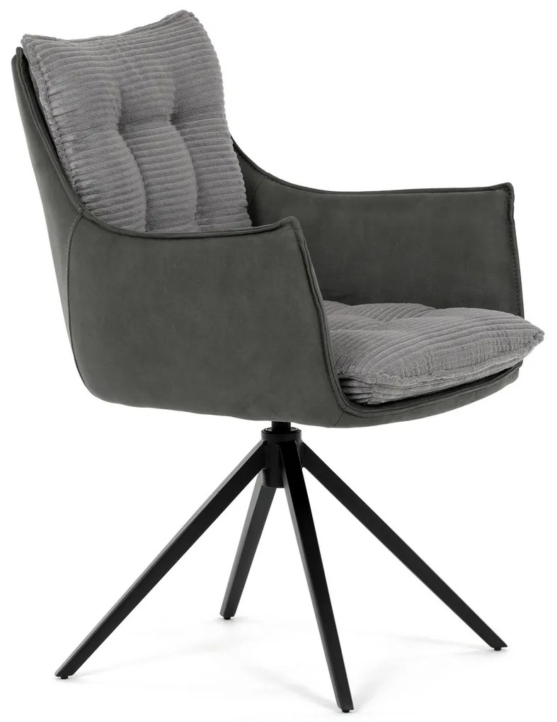 Set de scaune de sufragerie cu mecanism deîntoarcere DCH-D1345 GREY2, 2 buc.