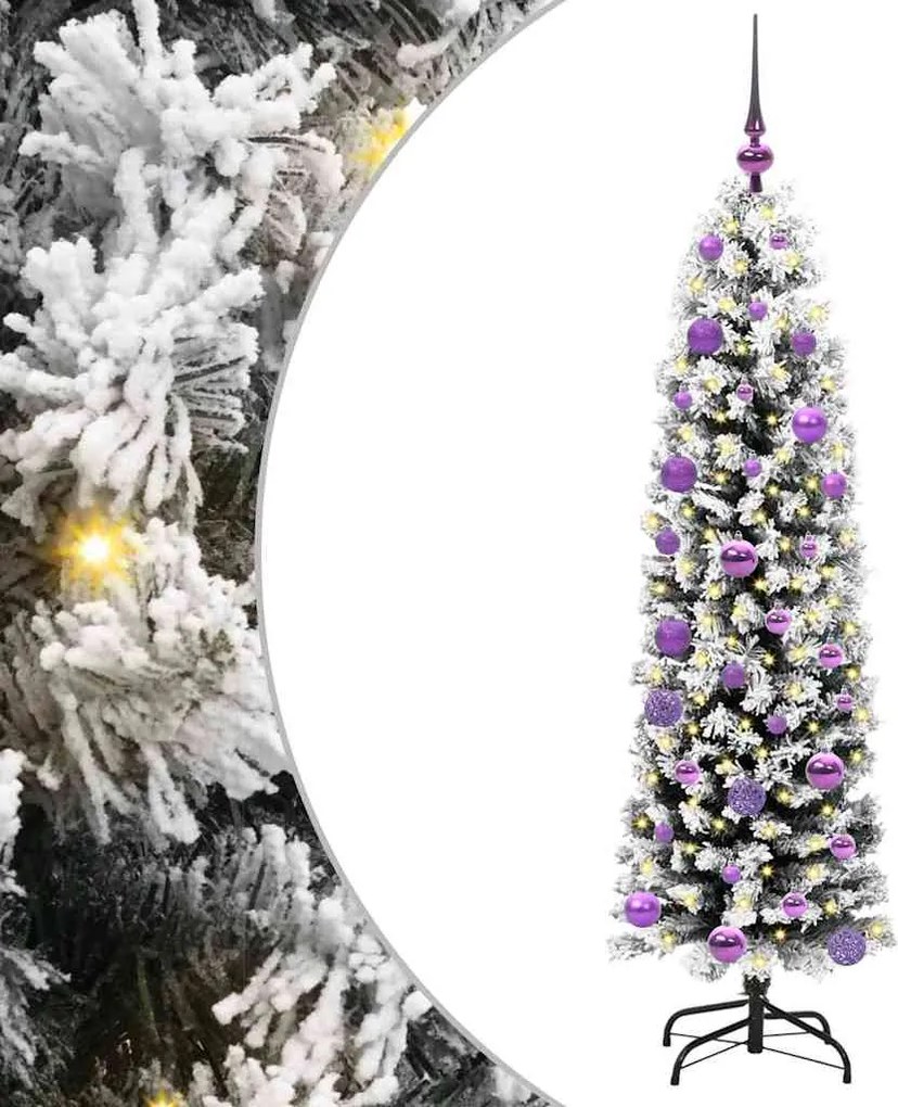 vidaXL Brad de Crăciun artificial Verde 150 cm PVC și oțel și plastic