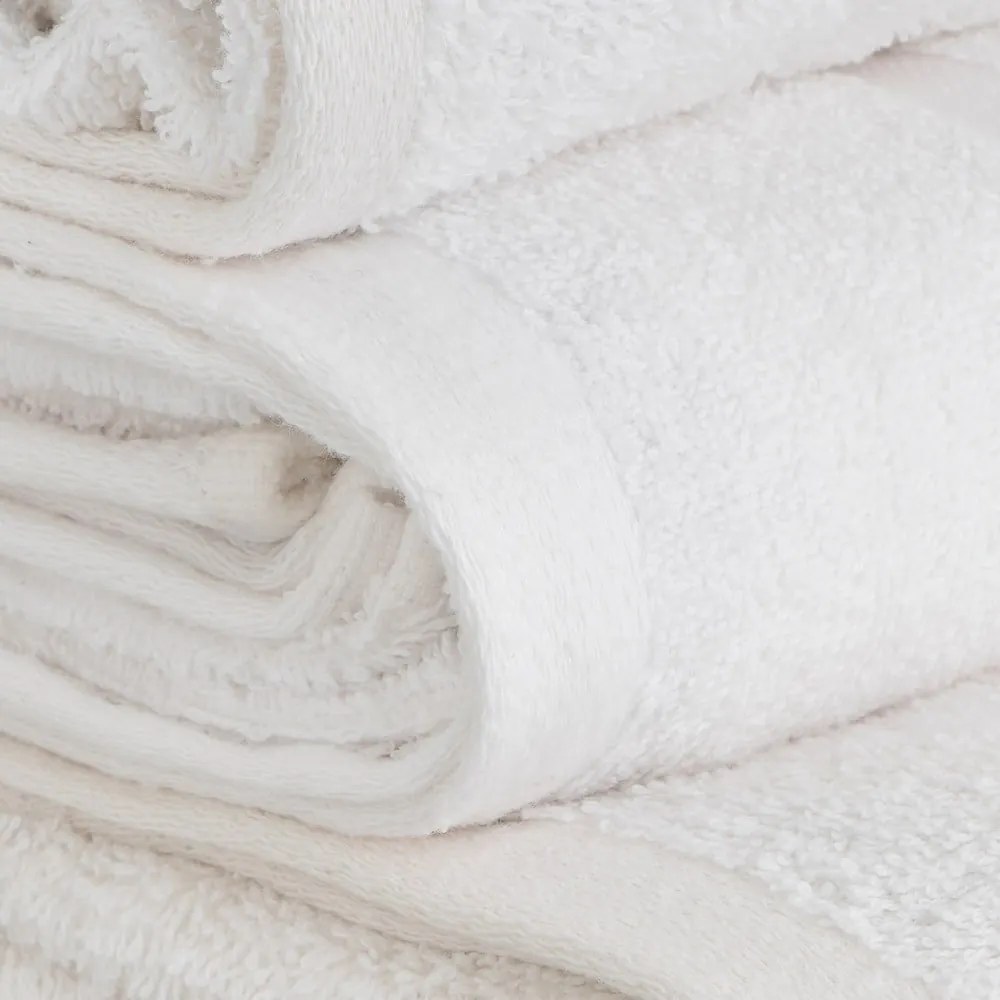 Prosop alb din bumbac din frotir 30x50 cm Simple – Casa Selección