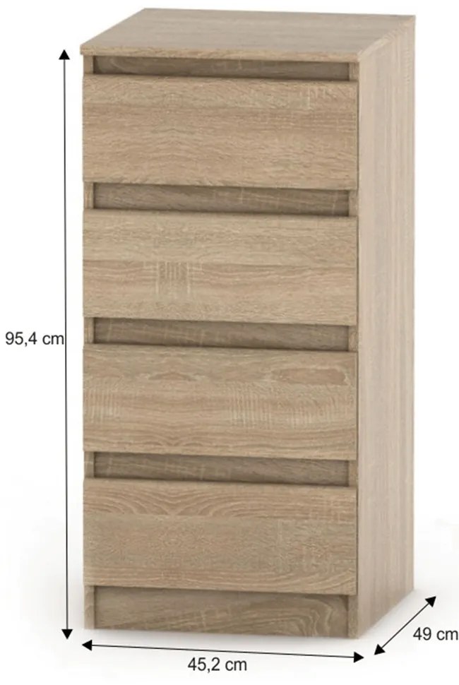 Comodă HANY NEW 009, stejar sonoma