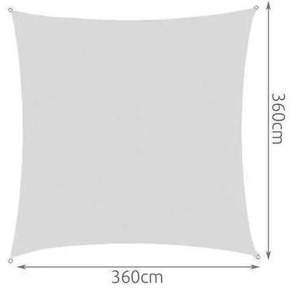 ShopJK PRELATĂ DE SOARE IMPERMEABILĂ 3,6x3,6 GRI