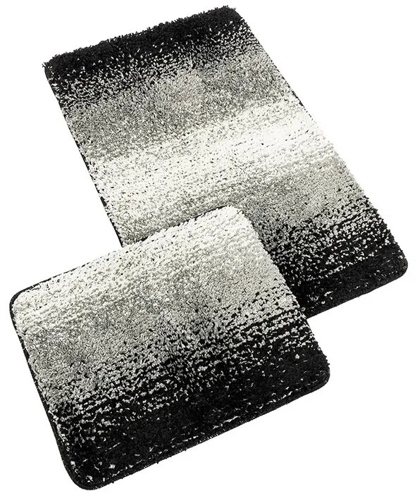 Bellatex Set de covorașe de baie fără decupajBANYSILVER negru, 60 x 100, 60 x 50 cm