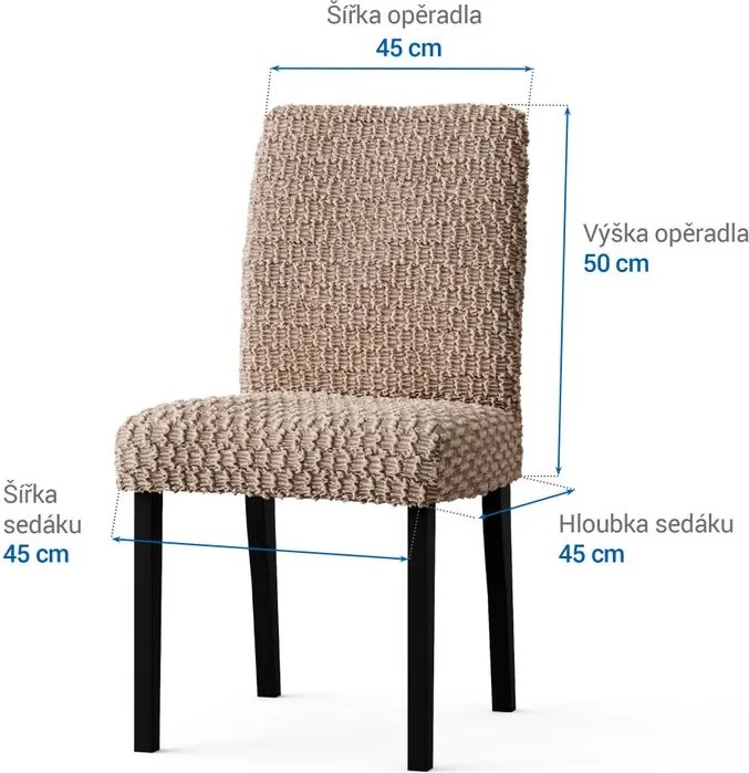 Gaico Huse bielastice MOSAICO bej scaun cu spatar 2 buc (45 x 45 x 50 cm)