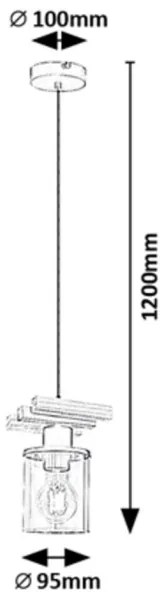 Lustră pe tijă NIYLAH 1xE27/25W/230V Rabalux 72081