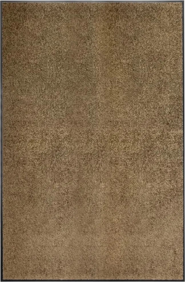vidaXL Covoraș de ușă lavabil, maro, 120 x 180 cm