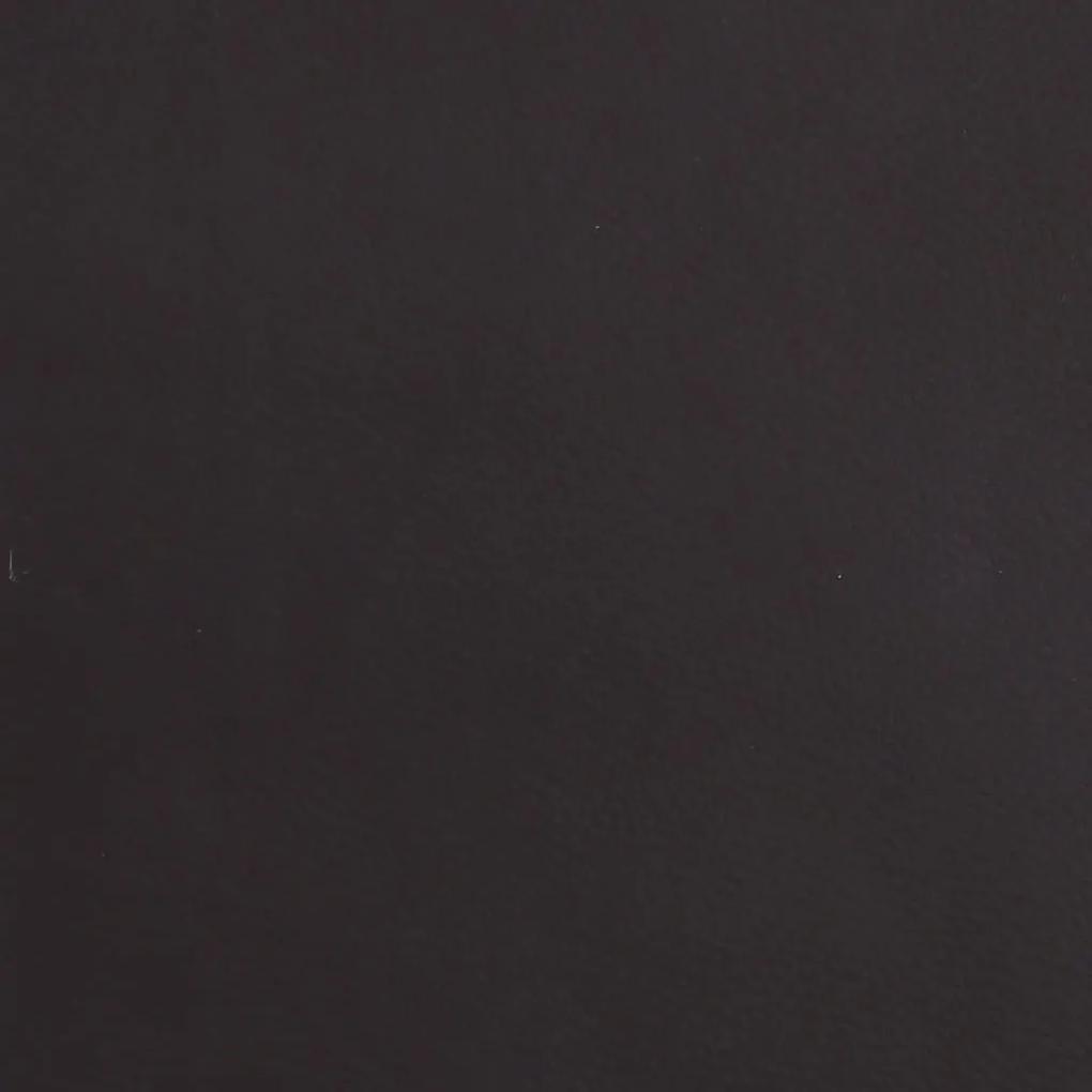 Taburet, negru, 45x29,5x39 cm, piele ecologica lucioasa Negru, Picior negru in forma de stea