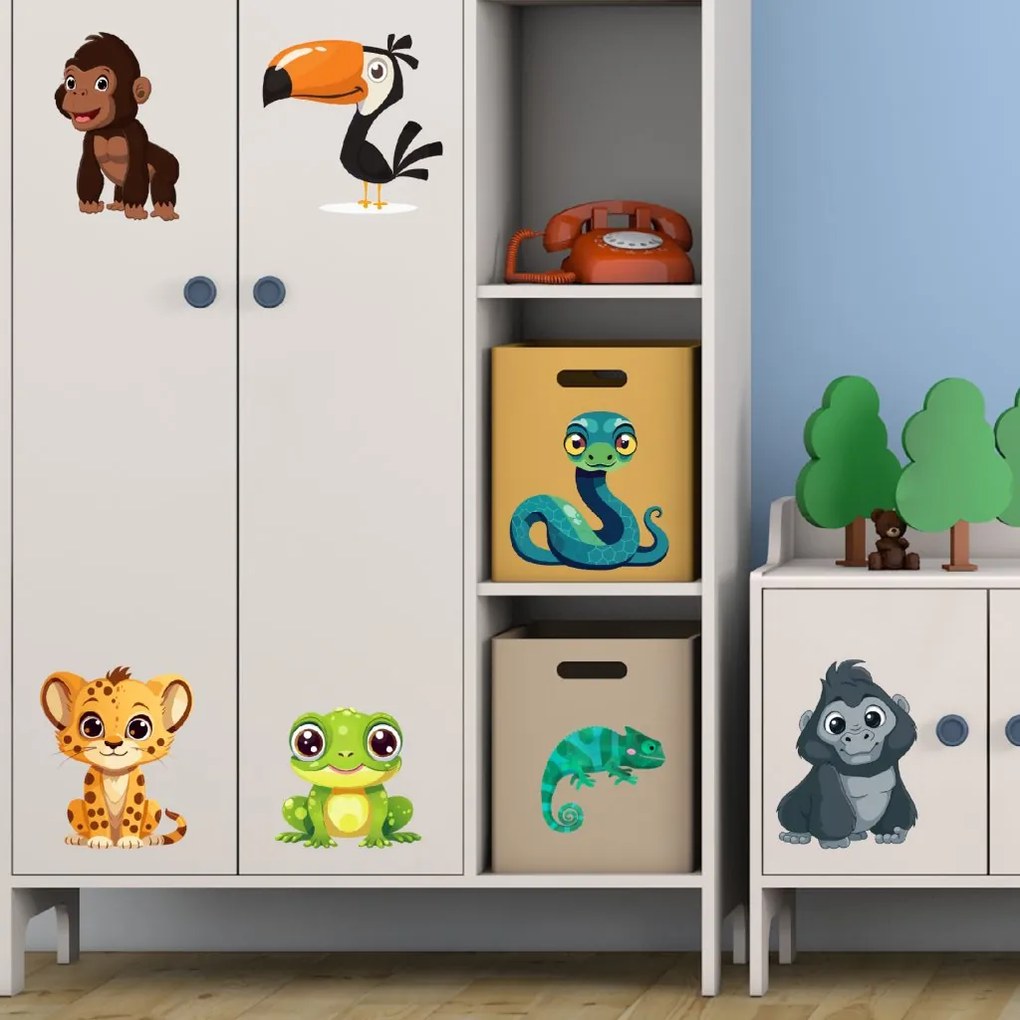 PIPPER. Autocolante pentru mobilier „Animale din desene animate”
