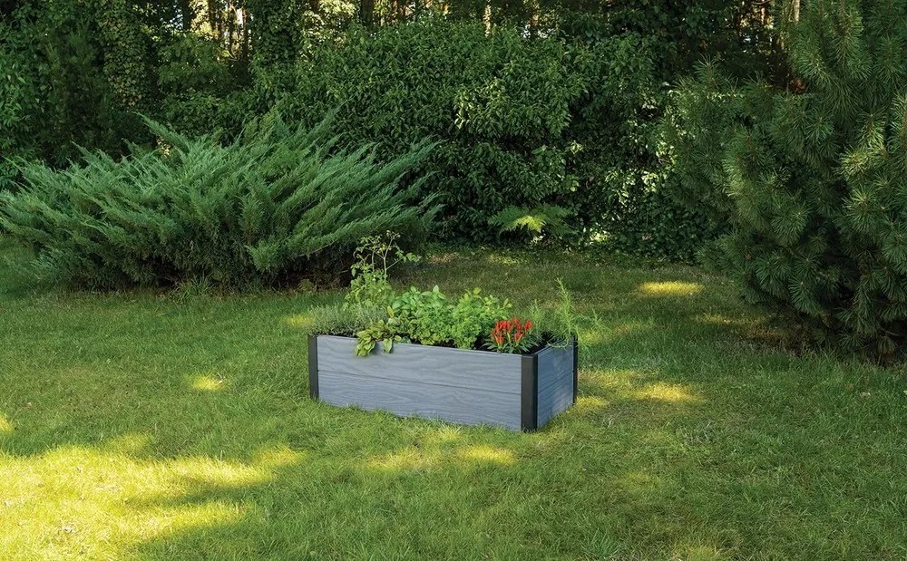 Vyvýšený záhon Maple trough - šedý