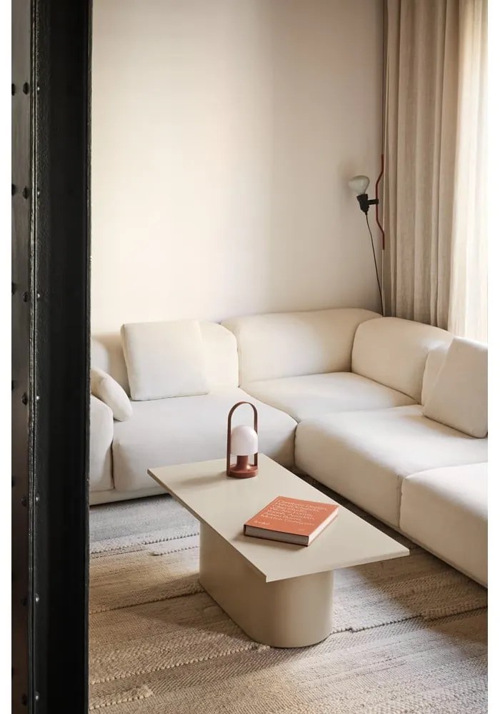 Măsuță de cafea crem 50x111 cm Totem – Teulat