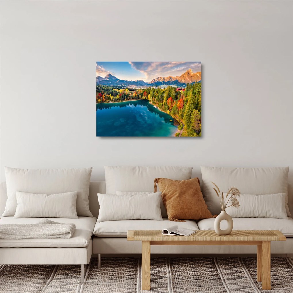 Tablou pe sticlă - Lacul Urisee, Austria (70x50 cm)