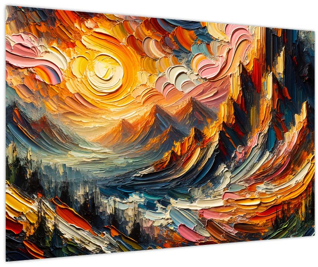 Tablou - Munte acoperit de soare (90x60 cm)