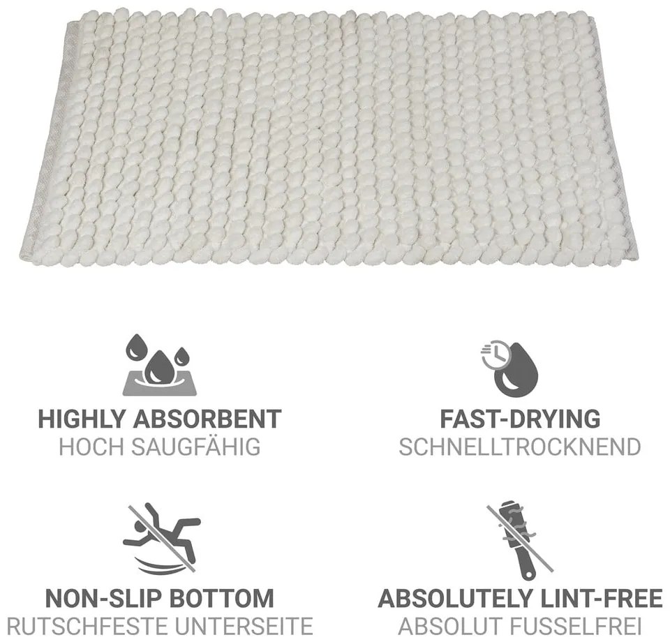 Covoraș de baie alb din material textil 50x80 cm Solivo – Wenko
