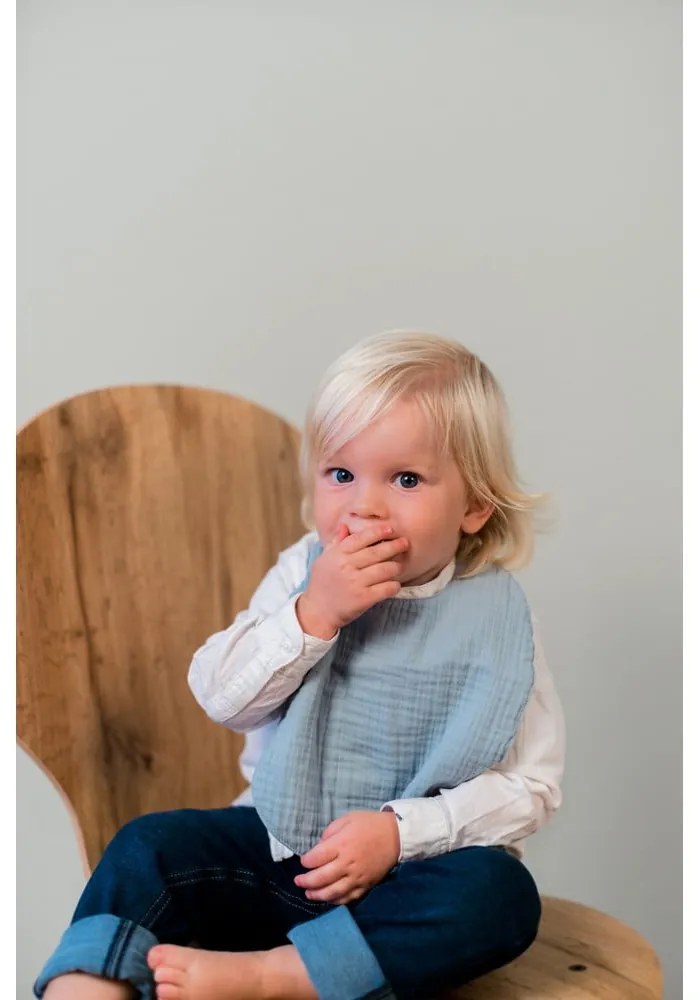 Bavețică din muselină Kindsgut Oslo, albastru