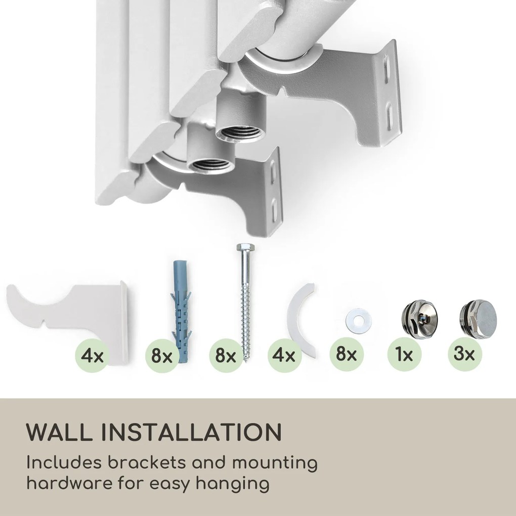 Blumfeldt Ontario, radiator, 120 x 30, montare pe perete, 380 W