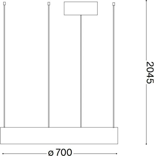 Lustră LED pe cablu Ideal Lux ORACLE LED/35W/230V 3000K d. 70 cm CRI 90 alb