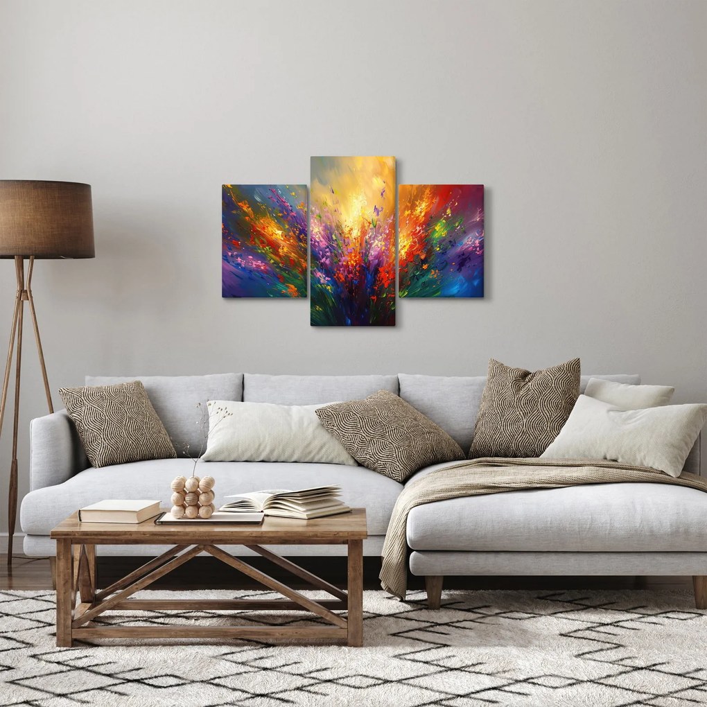 Tablou - Abstracție de flori (90x60 cm)