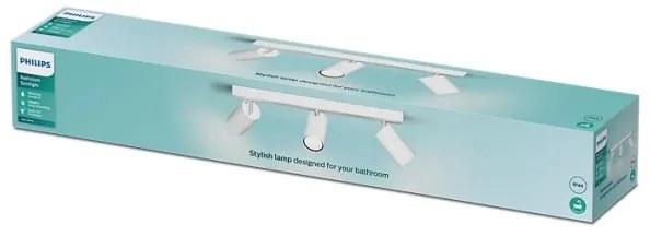 Spot pentru baie Philips IDRIS 3xGU10/5W/230V IP44 alb