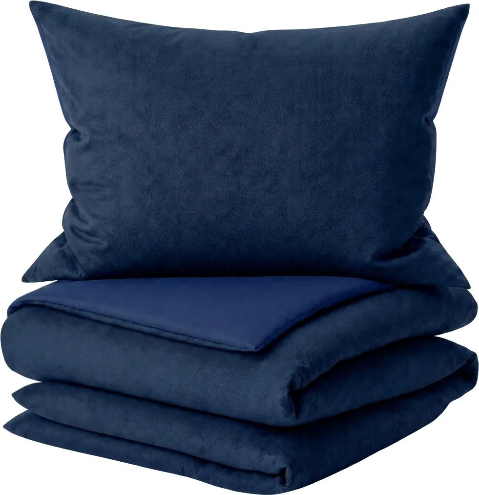 Lenjerie de pat cocolino TEDDY albastru, microplus/microfibra Dimensiune lenjerie de pat: 2 ks 60 x 70 cm | 240 x 200 cm