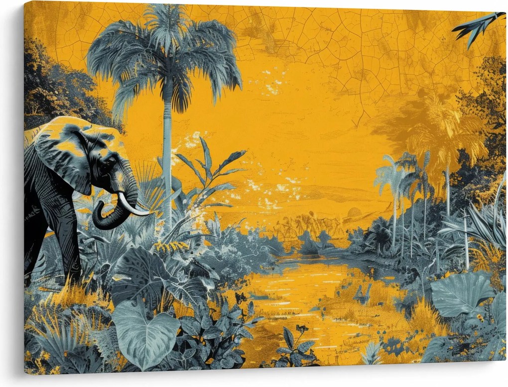 Tablou - Elefant în natură (70x50 cm)