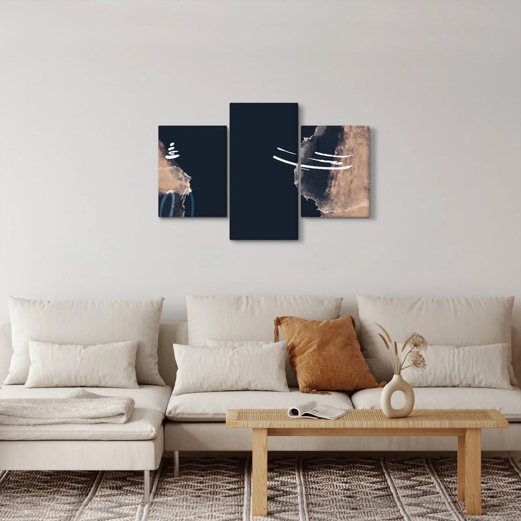Tablou - Abstracție albastru închis (90x60 cm)