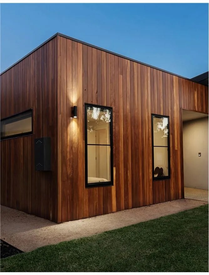 Aplica perete de exterior cu iluminat ambiental IP44 LIMBIO I neagra