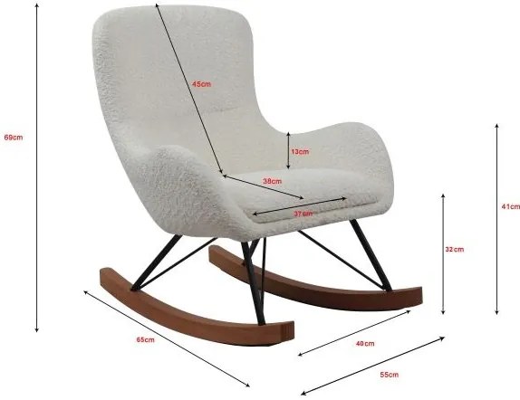 BALANSOAR ROCKY MINI ANTRACIT BOUCLÉ