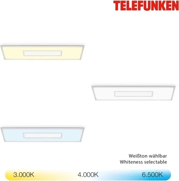 Panou LED RGBW dimabil, 20W/230V, argintiu + telecomandă