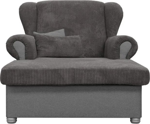 Șezlong taupe cu tapițerie din catifea reiată Lord – Ropez