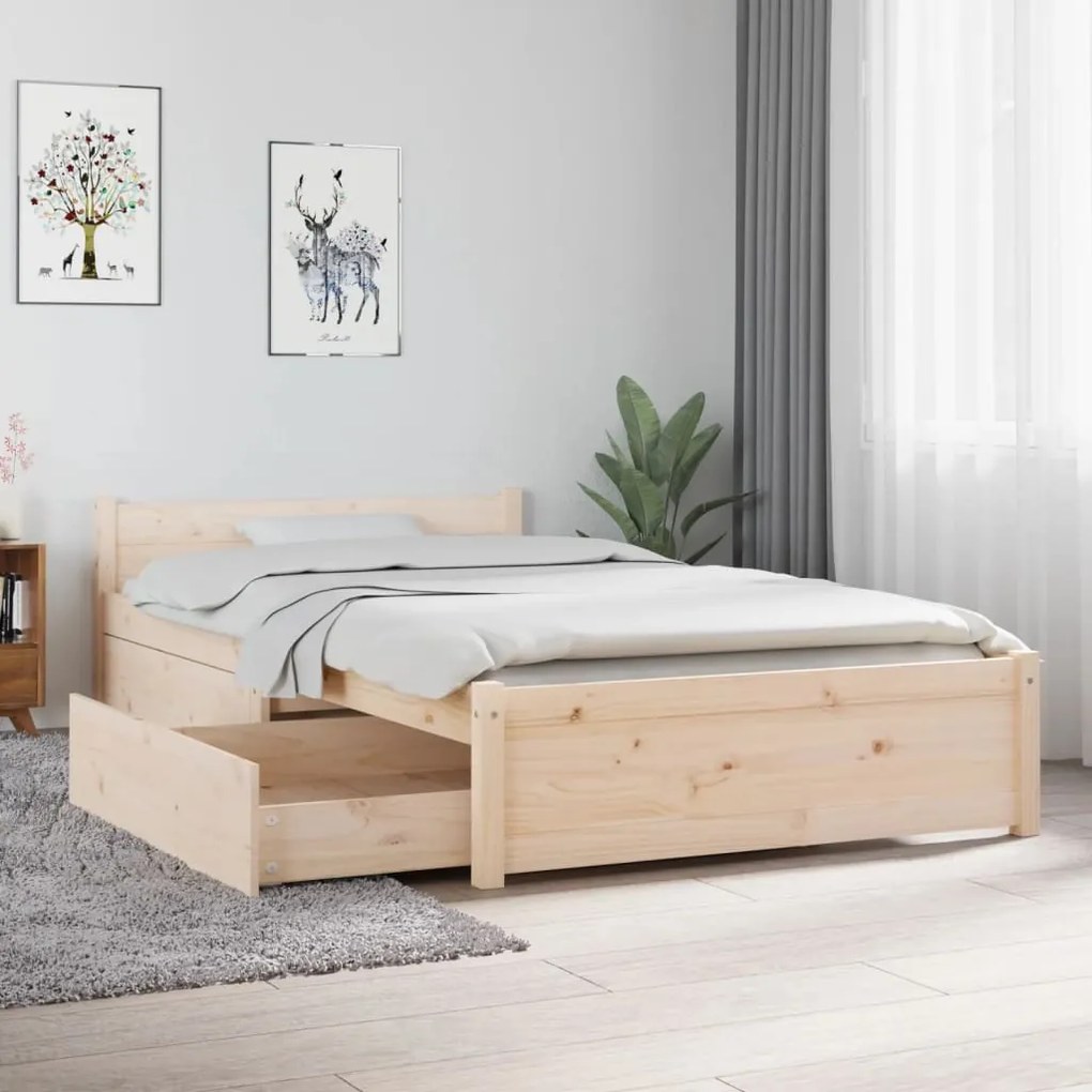 vidaXL Cadru de pat cu sertare Single, 90x190 cm