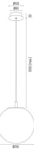 Lustra/Pendul design modern ALMIROS 25cm alama