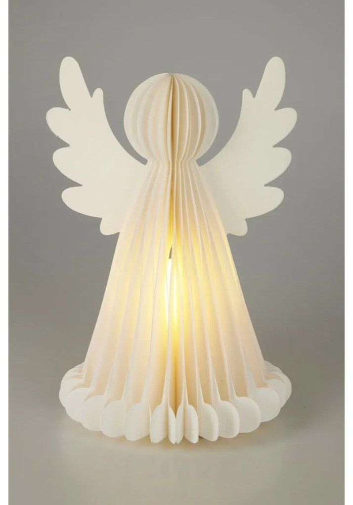 Decorațiune de Crăciun luminoasă Înger, 28 cm, 6LED-uri, cu baterii, temporizator