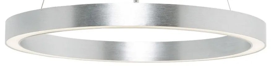 Lustra LED design modern circular CARLO argintiu, diametru 60cm