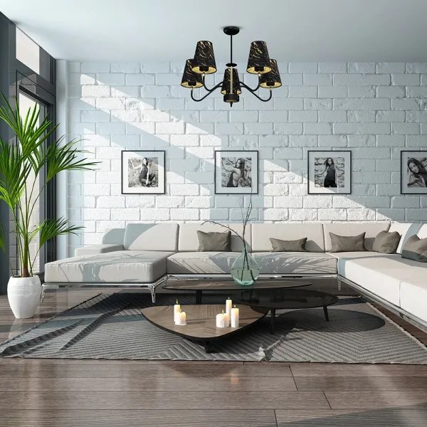 Lustră pe tijă HERMES 5xE27/60W/230V