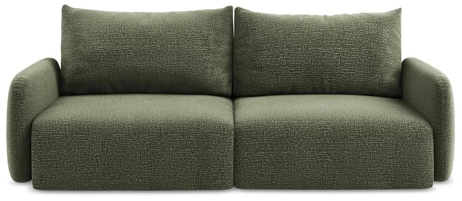 Canapea verde extensibilă/cu spațiu de depozitare 238 cm Kalena – Makamii