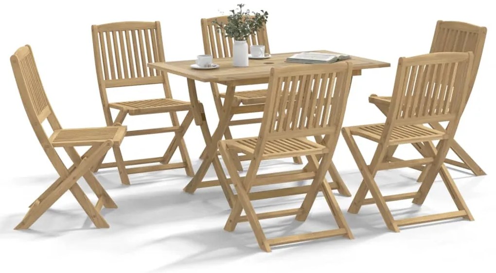 vidaXL Set mobilier de grădină, 7 piese, lemn masiv de acacia