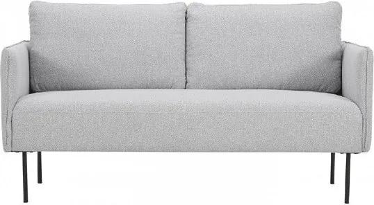 Canapea Ramira, două locuri, țesătură, gri deschis, 151 cm x 79 cm x 76 cm