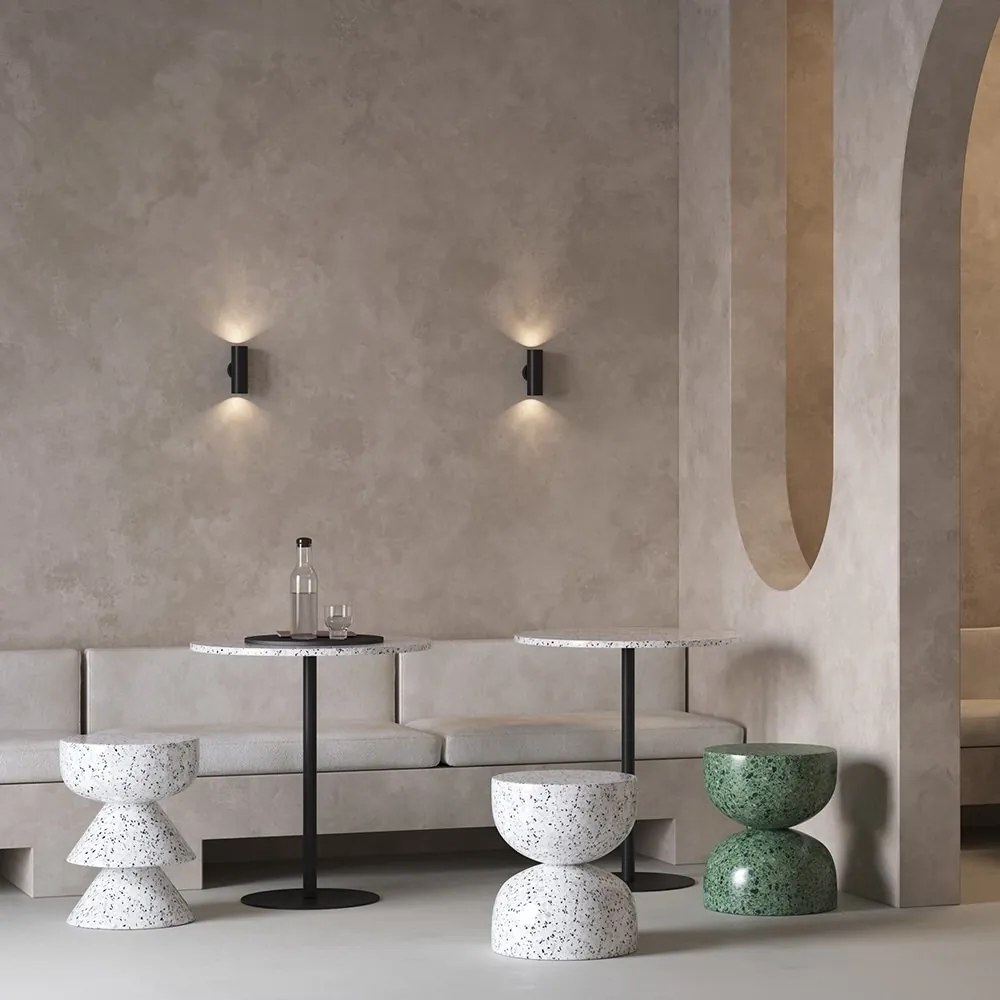Aplica de perete cu lumina ambientala design tehnic Focus S negru