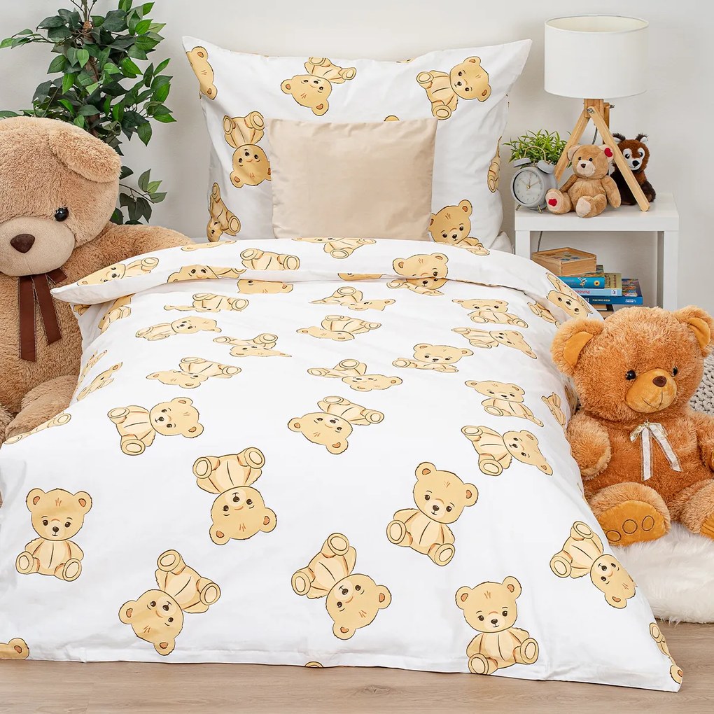 Lenjerie de pat din bumbac 4Home Teddies , 140 x200 cm, 70 x 90 cm, 140 x 200 cm, 70 x 90 cm