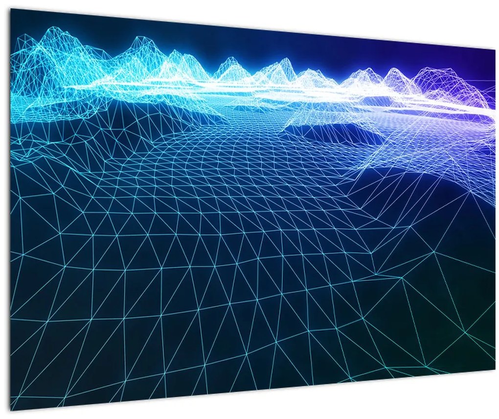 Tablou - Munți în model de calculator (90x60 cm)