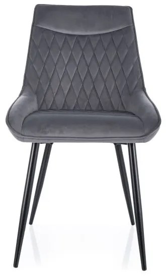 Scau Agat velvet gri Blu14/negru